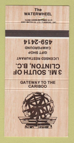 Matchbook Cover - The Waterwheel Clinton BC WEAR 30 Strike