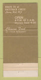 Matchbook Cover - Sans Souci Restaurant Cherry Hill NJ 30 Strike