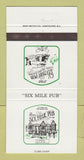 Matchbook Cover - Six Mile Pub Victoria BC 30 Strike