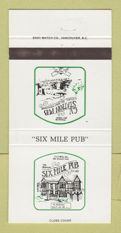 Matchbook Cover - Six Mile Pub Victoria BC 30 Strike