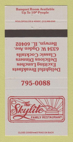 Matchbook Cover - Skylite Restaurant Berwyn IL 30 Strike