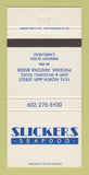 Matchbook Cover - Slickers Seafood Phoenix AZ 30 Strike