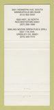 Matchbook Cover Smiling Moose Brew Pub Greeley Colorado Minneapolis MN 30 Strike
