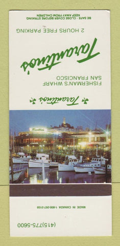 Matchbook Cover - Tarantino's Restaurant San Francisco CA SAMPLE 30 Strike