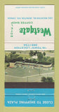 Matchbook Cover - Westgate Motel Moncton NB WEAR 30 Strike