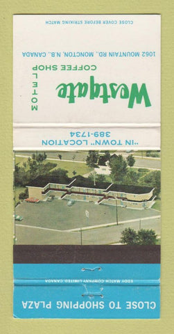 Matchbook Cover - Westgate Motel Moncton NB WEAR 30 Strike