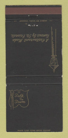 Matchbook Cover - Talk of the Town Santa Barbara CA 30 Strike