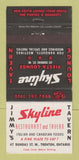 Matchbook Cover - Skyline Restaurant Trenton ON 30 Strike