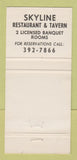 Matchbook Cover - Skyline Restaurant Trenton ON 30 Strike