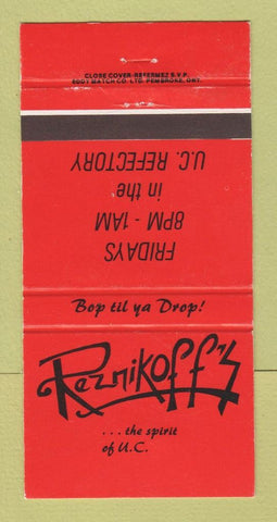 Matchbook Cover - Reznikoff's Restaurant 30 Strike