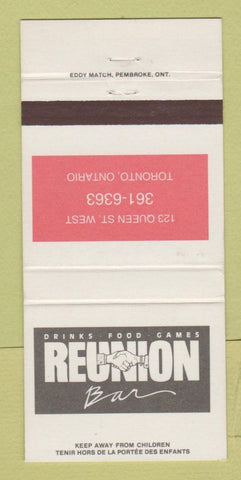 Matchbook Cover - Reunion Bar Toronto ON 30 Strike