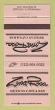 Matchbook Cover - Zona Rosa Mexican Cafe Chicago IL 30 Strike