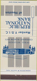 Matchbook Cover - Republic National Bank Houston TX 30 Strike