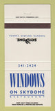 Matchbook Cover - Windows on the Skydome Toronto ON Baseball 30 Strike