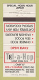 Matchbook Cover - Tel A Hop Drive In St John NB 30 Strike