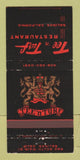 Matchbook Cover - Tee n Turf Restaurant Salinas CA 30 Strike