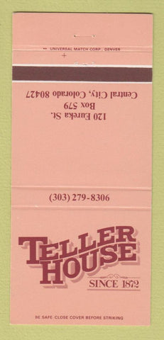 Matchbook Cover - Teller House Central City Colorado 30 Strike
