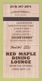 Matchbook Cover - Red Maple Dining Lounge Monkton ON 30 Strike