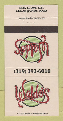 Matchbook Cover - Waldo's Restaurant Cedar Rapids IA 30 Strike