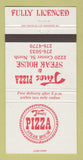 Matchbook Cover - Tinos Pizza Steak House 30 Strike