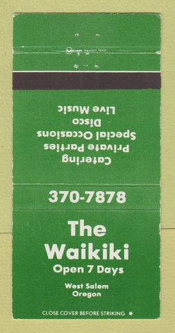 Matchbook Cover - Waikiki Restaurant West Salem OR 30 Strike