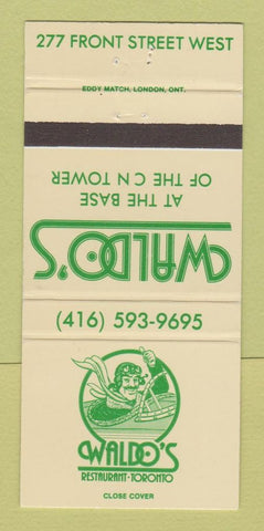 Matchbook Cover - Waldo's Restaurant Toronto ON 30 Strike