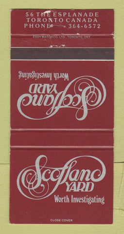Matchbook Cover - Scotland Yard Restaurant Toronto ON WEAR 30 Strike