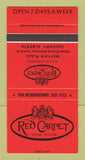 Matchbook Cover - Red Carpet Steak House Calgary AB SAMPLE 30 Strike