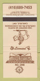 Matchbook Cover - Texas Country Restaurant Carlisle ON 30 Strike