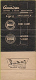 Matchbook Cover - American Savings Bank Middletown OH 30 Strike