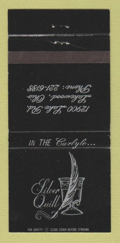 Matchbook Cover - Silver Quill Lakewood OH 30 Strike