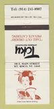 Matchbook Cover - Toku Japanese Restaurant Mount Kisco NY girlie WEAR 30 Strike