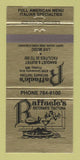 Matchbook Cover - Raffaele's Ristorante Trattoria Italian Fridley MN 30 Strike