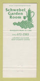 Matchbook Cover - Schwebel Garden Room Kent OH Kent State 30 Strike
