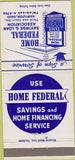Matchbook Cover - Home Federal Savings Bank Hamilton OH 30 Strike