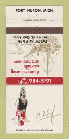 Matchbook Cover - Reef Restaurant Port Huron MI 30 Strike