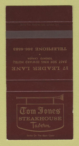 Matchbook Cover - Tom Jones Steak House Tavern Toronto ON SAMPLE 30 Strike
