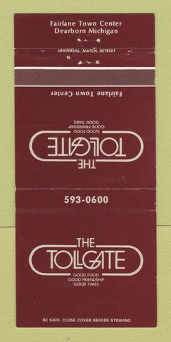 Matchbook Cover - The Tollgate Restaurant Dearborn MI 30 Strike