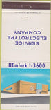 Matchbook Cover - Service Electrotype Comp Pittsburgh PA 30 Strike