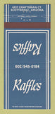 Matchbook Cover - Raffles Restaurant Scottsdale AZ 30 Strike
