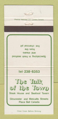 Matchbook Cover - Talk of the Town Steak House Ottawa ON 30 Strike