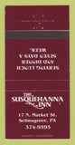 Matchbook Cover - Susquehanna Inn Selinsgrove PA 30 Strike