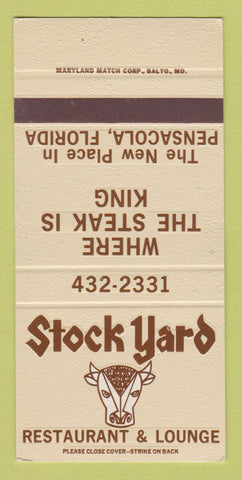 Matchbook Cover - Stock Yard Restaurant Pensacola FL 30 Strike