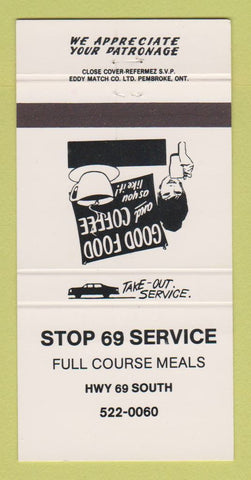 Matchbook Cover - Stop 69 Service Canada 30 Strike