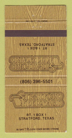 Matchbook Cover - Stratford Feed Yard Stratford TX 30 Strike