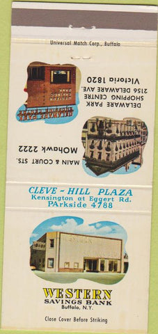 Matchbook Cover - Western Savings Bank Buffalo NY 30 Strike