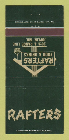 Matchbook Cover - Rafters Restaurant Joplin MO WEAR 30 Strike
