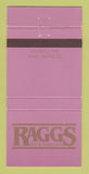 Matchbook Cover - Raggs Bar Restaurant 30 Strike