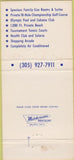 Matchbook Cover - Hollywood Beach Hotel FL 30 Strike
