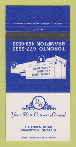Matchbook Cover - Your Host Caterers Brampton ON 30 Strike